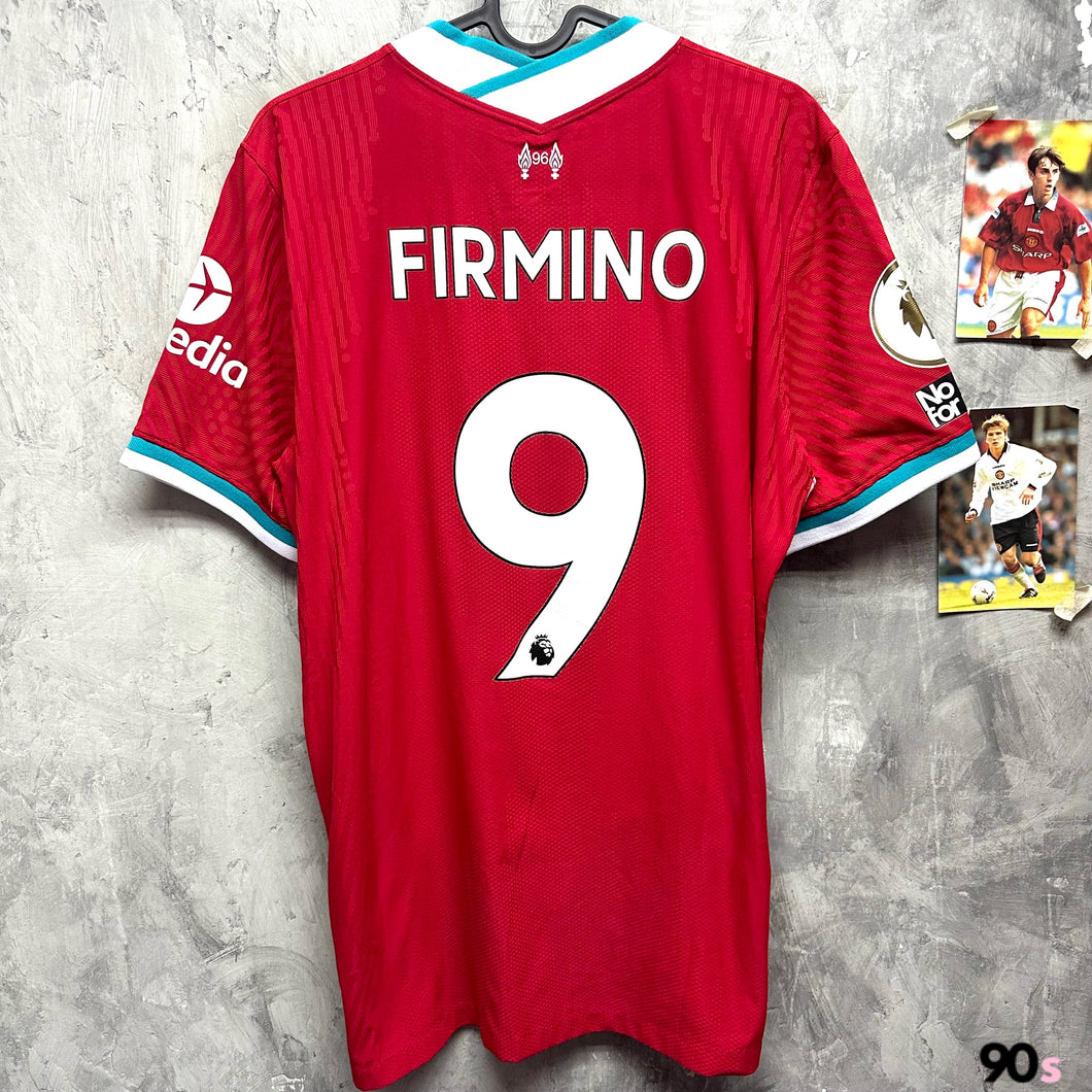 2019-20 利物浦｜主場｜球員版｜#9 費明奴｜英超聯Full Set + Poppy章｜95% New｜L｜2019-20 Liverpool Home #9 Firmino EPL Set Poppy Vaporknit ( L )