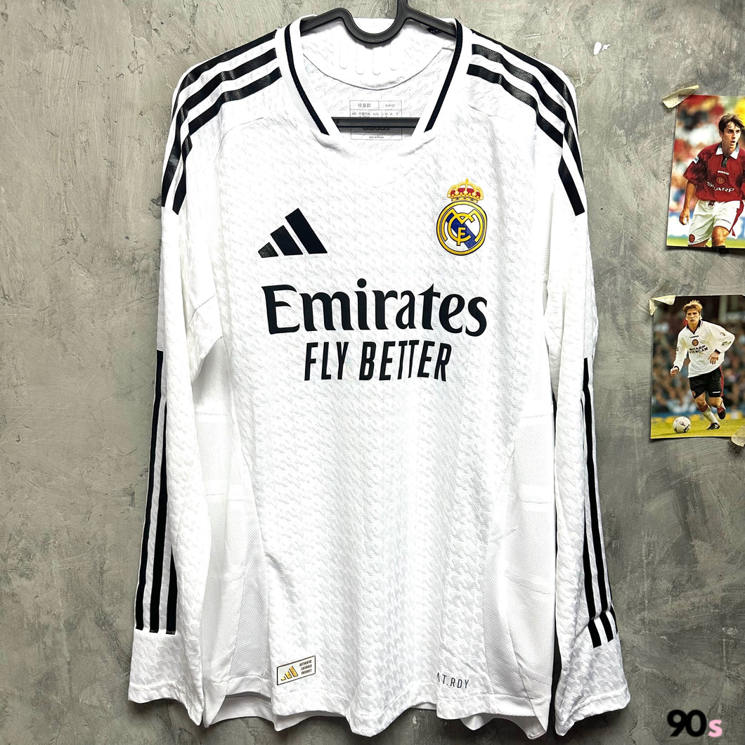 2024-25 皇家馬德里｜主場長袖｜球員版｜BNWT｜2024-25 Real Madrid Home L/S Authentic ( Multiple Sizes )