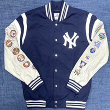 將圖片載入圖庫檢視器 《 Back To The 90s 》 紐約洋基冠軍棒球褸｜95% New｜L｜New York Yankees G-III Sports by Carl Banks Title Holder Full-Snap Varsity Jacket ( L )
