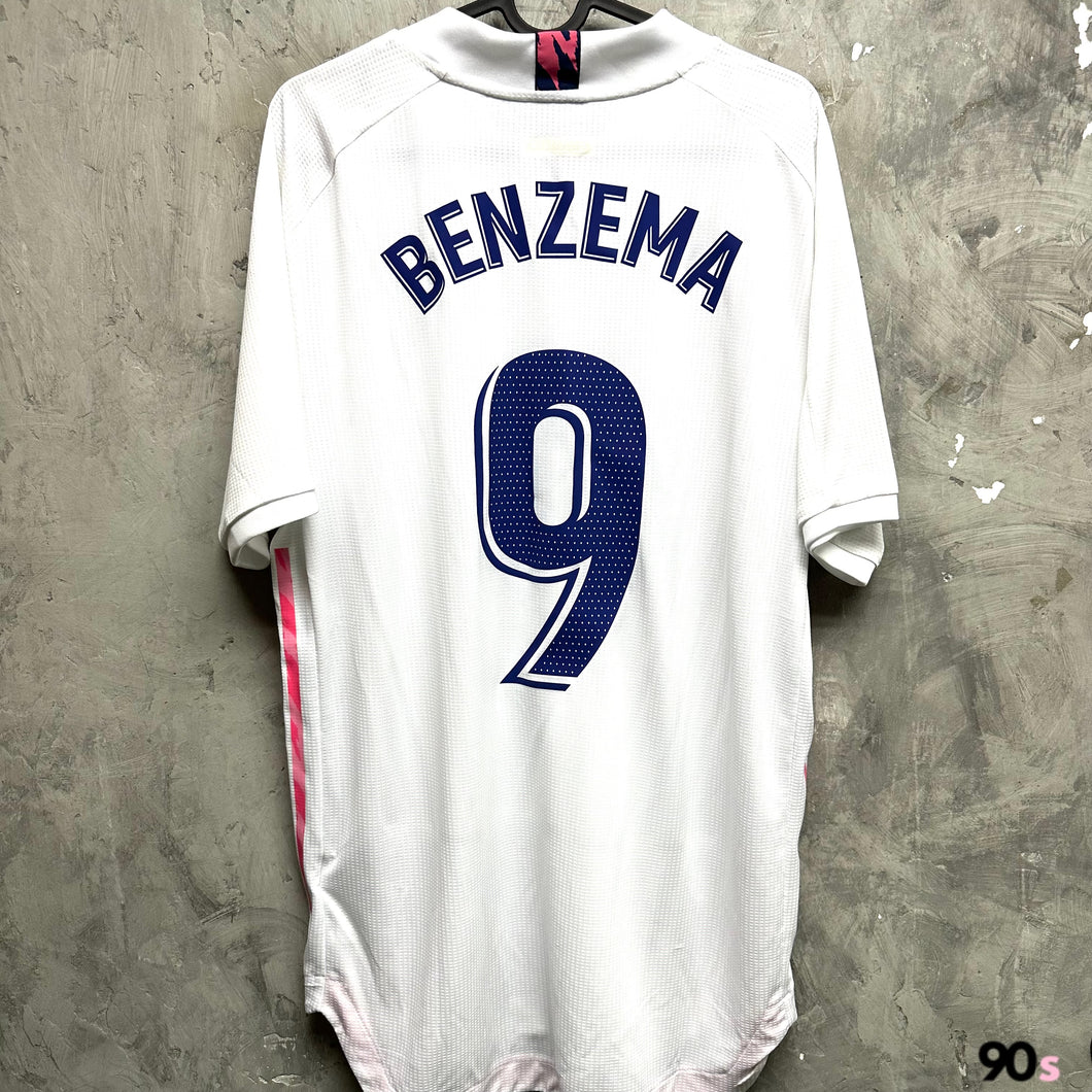 2020-21 皇家馬德里｜主場｜球員版｜#9 賓斯馬｜90% New｜L｜2020-21 Real Madrid Home #9 Benzema Authentic ( L )