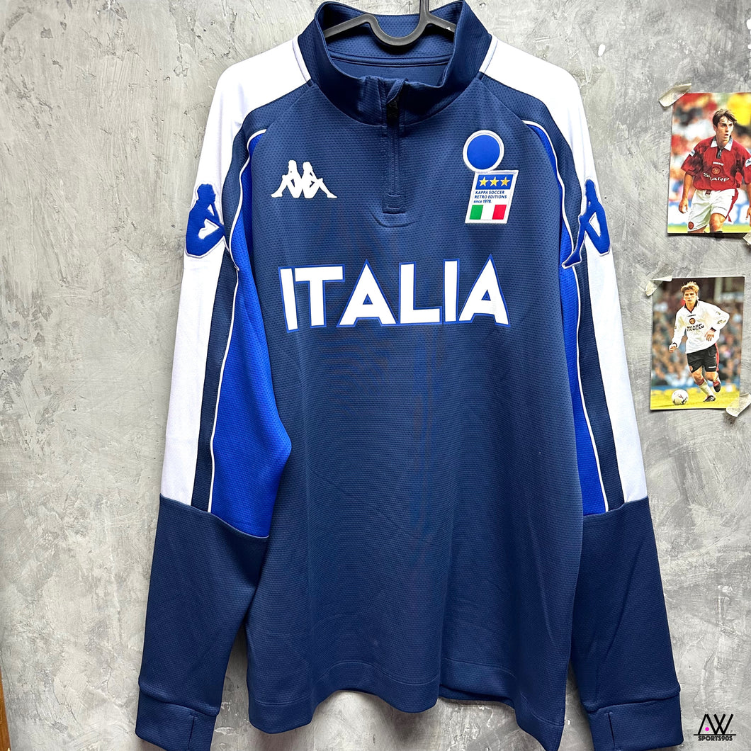 《原裝復刻》 2000 意大利｜x Kappa 原裝復刻半拉鍊外套｜深藍色｜BNWT｜2000 Italy x Kappa Official Retro zip training top Navy ( Multiple Sizes )