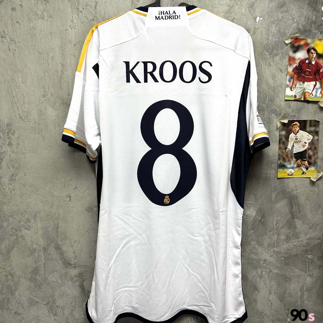 2023-24 皇家馬德里｜主場｜#8 卻奧斯｜歐聯决賽 Full Set｜BNWT｜2023-24 Real Madrid Home #8 Kroos UCL Final Full Set ( Multiple Sizes )