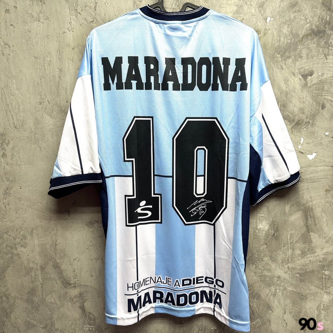 《原裝復刻》  2001 馬勒當拿告別賽｜原裝復刻｜Brand New｜2001 Diego Maradona Fila Reissue Farewell  ( Multiple Sizes )