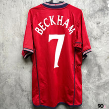 將圖片載入圖庫檢視器 2001-02 英格蘭｜作客｜#7 碧咸｜90% New｜M｜2001-02 England Away #7 Beckham ( M )
