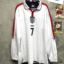 將圖片載入圖庫檢視器 2003-04 英格蘭｜主場長袖｜#7 碧咸｜BNWT｜2003-04 England Home #7 Beckham ( Multiple Sizes )
