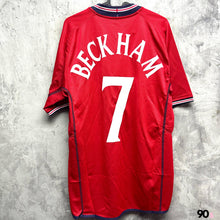 將圖片載入圖庫檢視器 2001-02 英格蘭｜作客｜#7 碧咸｜BNWT｜L｜2001-02 England Away #7 Beckham ( L )
