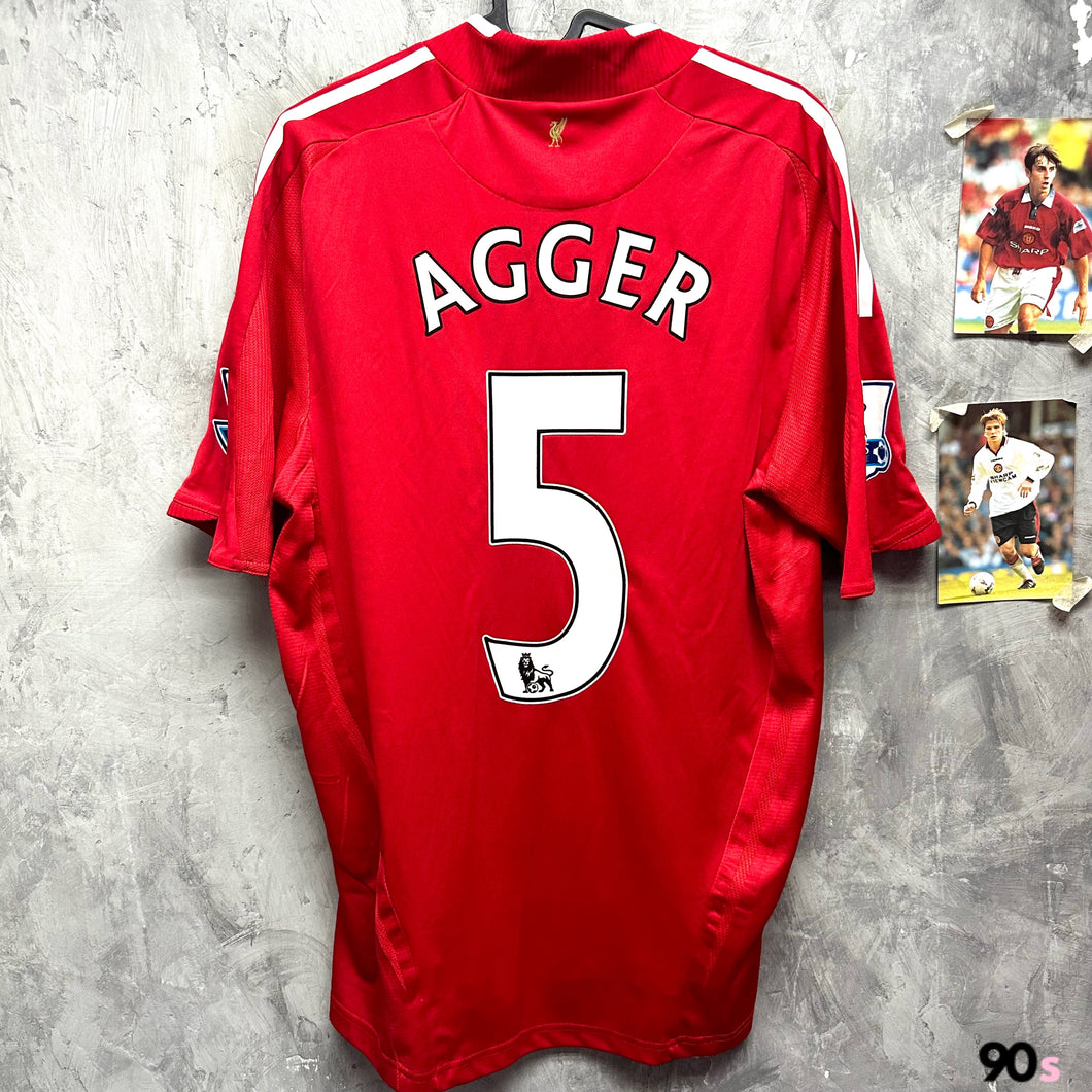 2008-09 利物浦｜主場｜球員版｜#5 艾加｜英超聯Full Set｜90% New｜M｜2008-09 Liverpool Home #5 Agger EPL Set Formotion ( M )