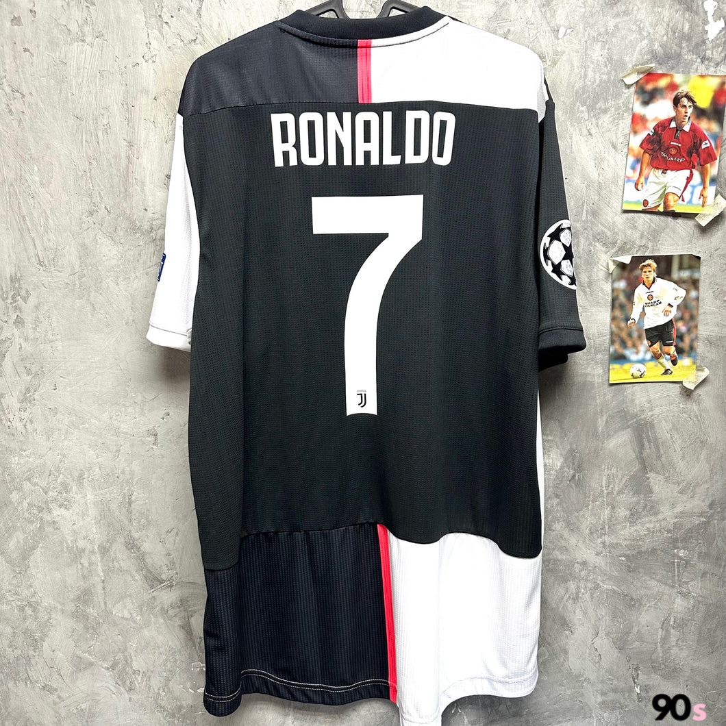 2019-20 祖雲達斯｜主場｜球員版｜#7 C朗拿度｜歐聯 Full Set｜BNWT｜XL｜2019-20 Juventus Home #7 Ronaldo Authentic UCL Set ( XL )