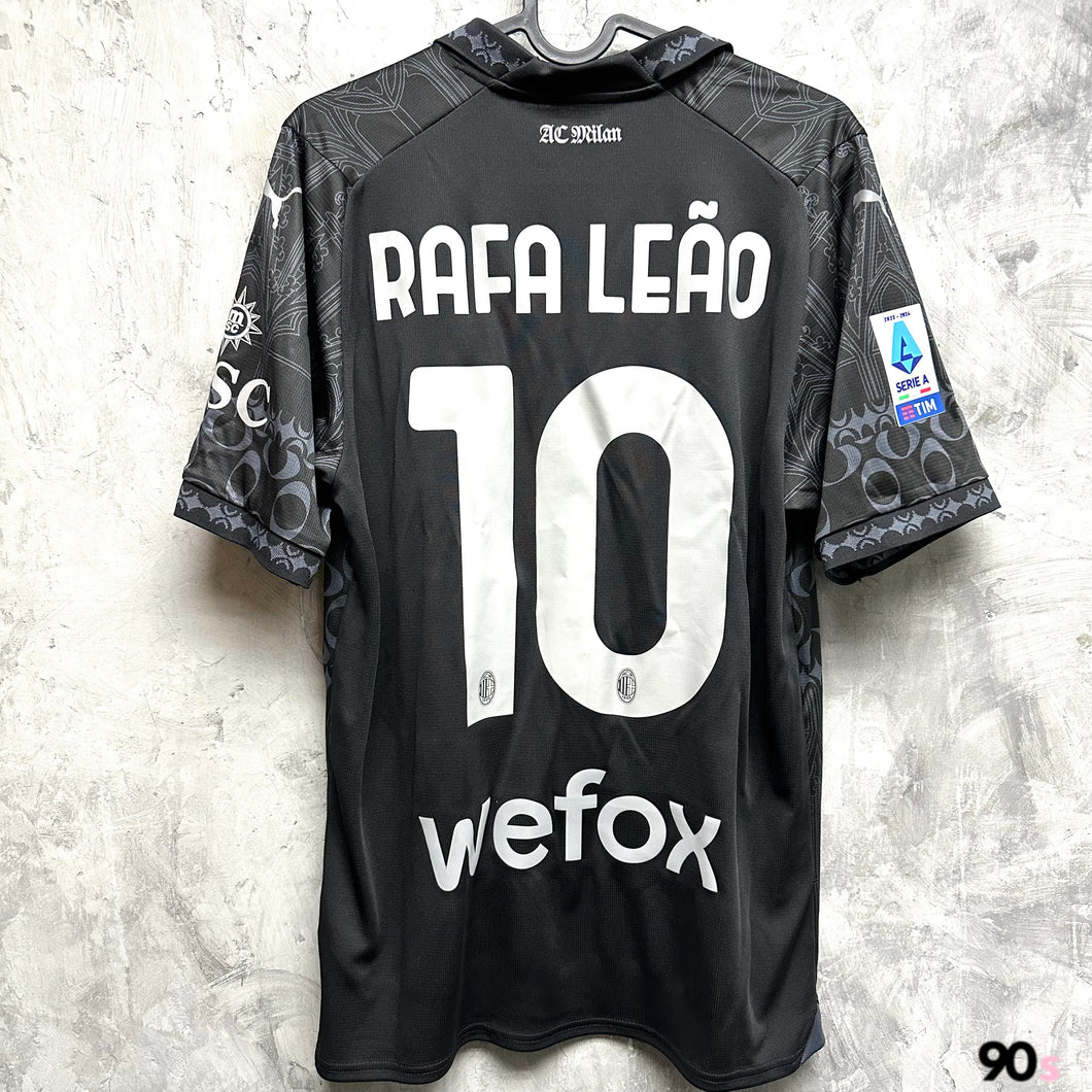 2023-24 AC米蘭｜x Pleasures 第四球衣｜#10 里奧｜意甲 Full Set｜BNWT｜M｜2023-24 AC Milan x Pleasures Fourth #10 Rafa Leao Serie A Set ( M )