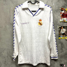 將圖片載入圖庫檢視器 1988-90 皇家馬德里｜主場長䄂｜90% New｜M｜1988-90 Real Madrid Home L/S ( M )
