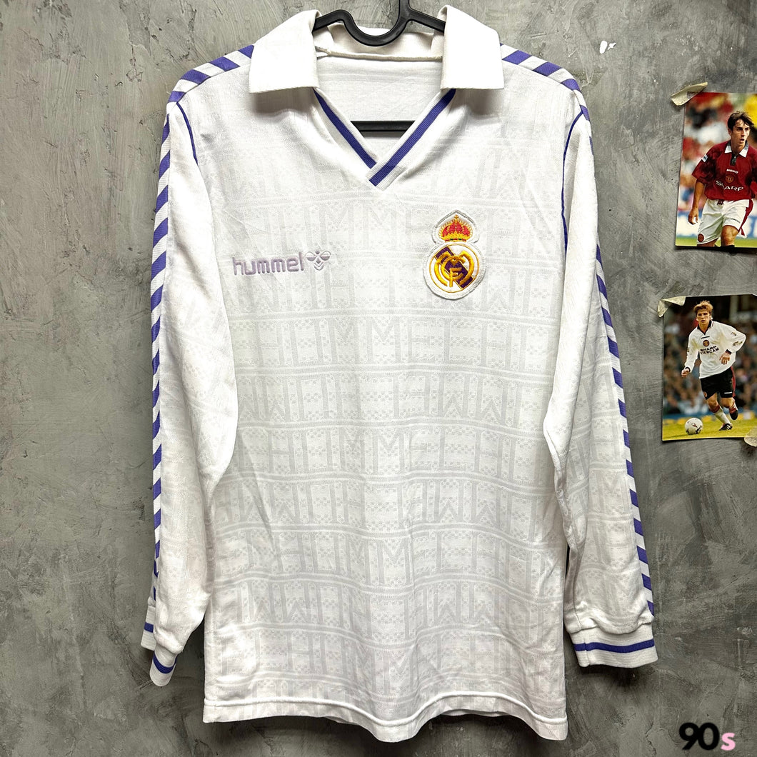 1988-90 皇家馬德里｜主場長䄂｜90% New｜M｜1988-90 Real Madrid Home L/S ( M )