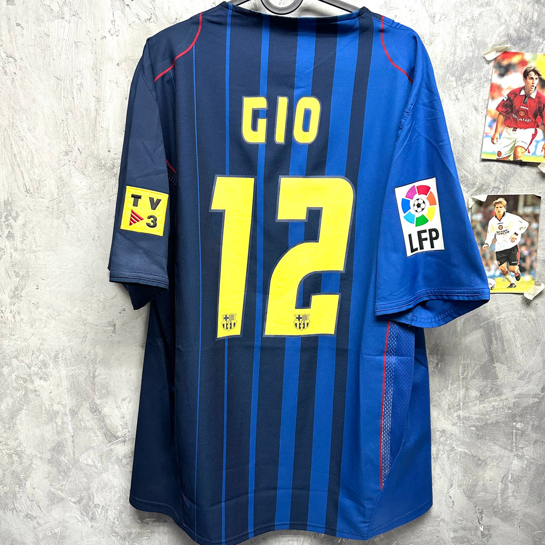 2004-05 巴塞隆拿｜作客｜球員版｜#12 雲邦賀斯｜西甲Full Set｜95% New｜XL｜2004-05 Barcelona Away Authentic  #12 Gio  La Liga Set ( XL )