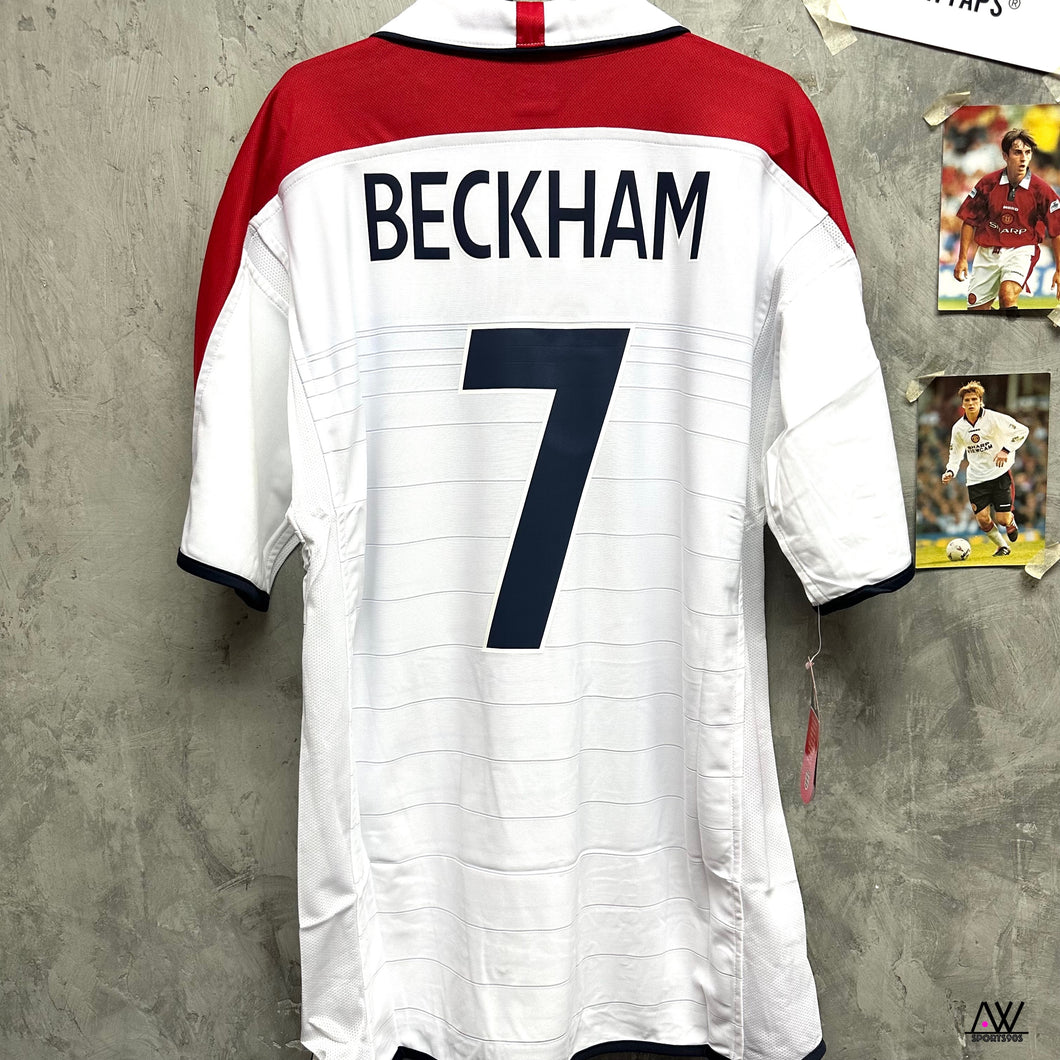 2003-04 英格蘭｜主場｜#7 碧咸｜BNWT｜2003-04 England Home #7 Beckham ( Multiple Sizes )