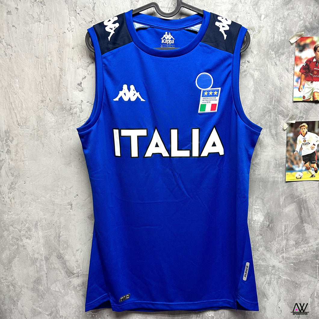 《原裝復刻》 2000 意大利｜x Kappa 原裝復刻背心｜藍色｜BNWT｜2000 Italy x Kappa Official Retro Training Vest Blue ( Multiple Sizes )