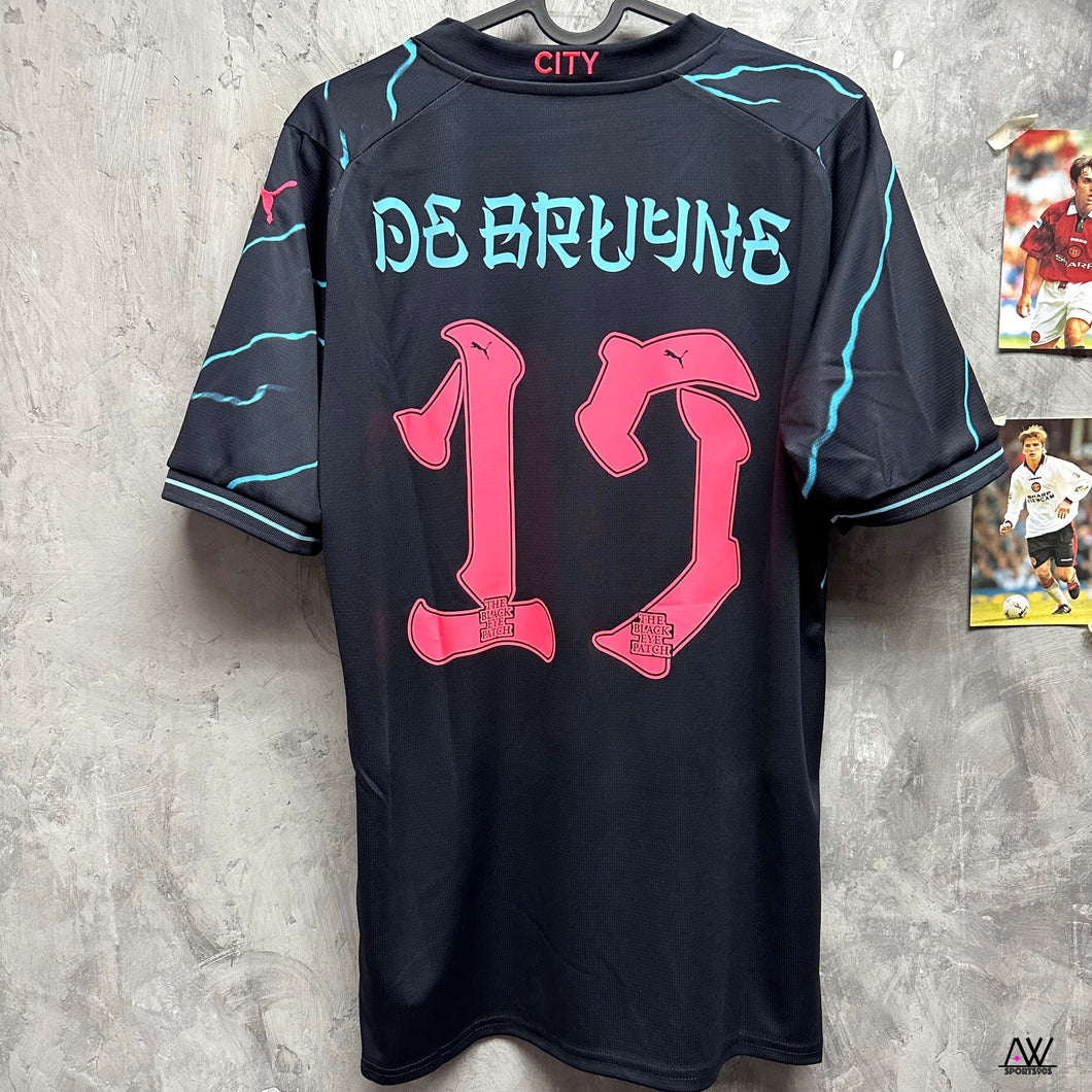 2023-24 曼城｜作客｜#17 迪布尼｜2023 日本之旅原裝印字｜BNWT｜2023-24 Manchester City Away #17 De Bruyne Official Japan Pre-season Printing ( Multiple Sizes )