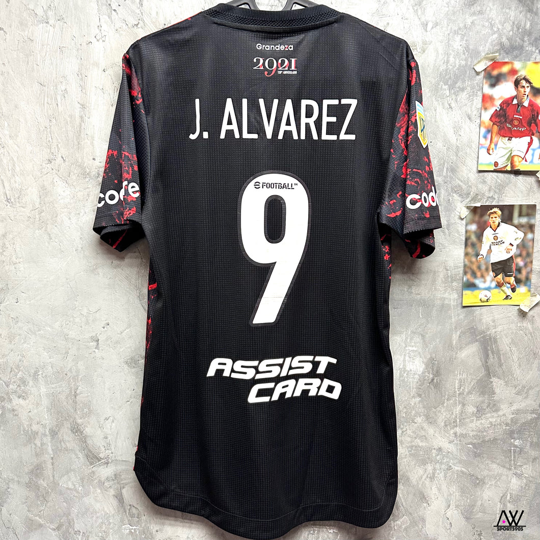 2021-22 河床｜作客｜球員版｜#9 艾華利斯｜阿甲Full Set｜90% New｜S｜2021-22 River Plate Away Authentic #9 J.Alvarez Liga First Division Set ( S )