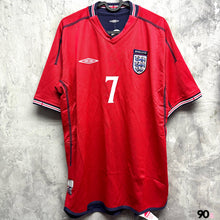 將圖片載入圖庫檢視器 2001-02 英格蘭｜作客｜#7 碧咸｜BNWT｜L｜2001-02 England Away #7 Beckham ( L )
