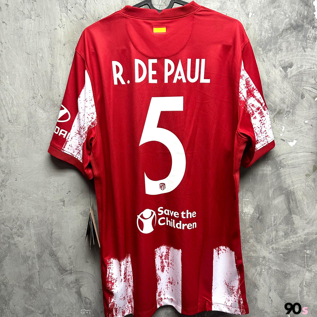 2021-22 馬德里體育會｜主場｜#5 迪保羅｜歐聯 Full Set｜BNWT｜L｜2021-22 Atletico Madrid Home #7 De Paul UCL Set  ( L )