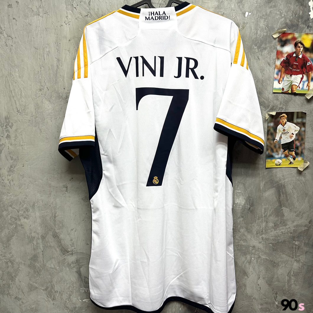 2023-24 皇家馬德里｜主場｜#7 雲尼素斯｜歐聯决賽 Full Set｜BNWT｜2023-24 Real Madrid Home #7 Vini JR. UCL Final Full Set ( Multiple Sizes )