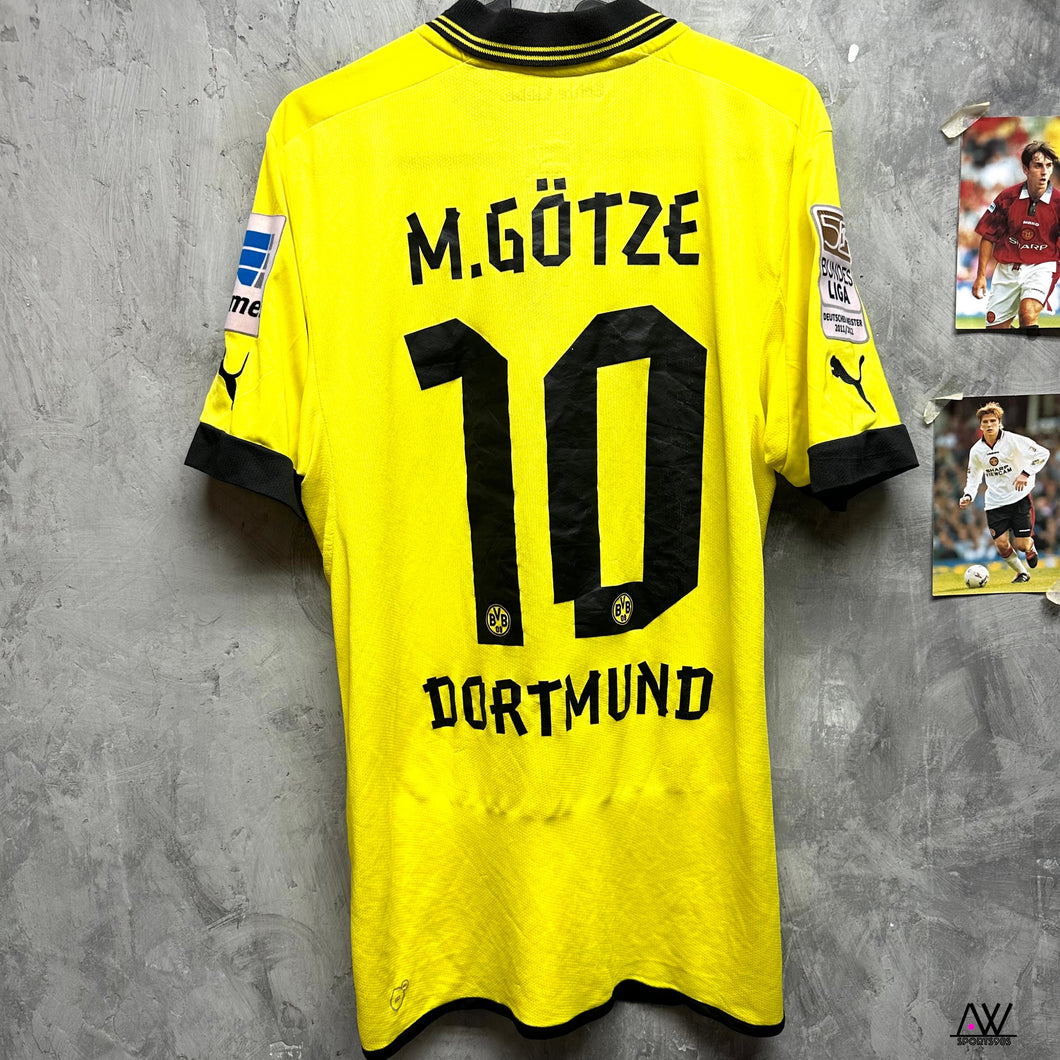 2012-13 多蒙特｜主場｜球員版｜德甲 Full Set｜#10 葛斯｜Defects貨品｜M｜2012-13 Dortmund Home Authentic #10 M.Gotze Bundesliga Set ( M )