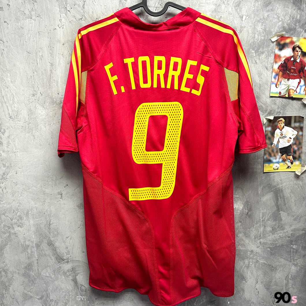 2004-06 西班牙｜主場｜球員版｜#9 費蘭度托里斯｜BNWT｜M｜2004-06 Spain Home Authentic #9 F. Torres ( M )