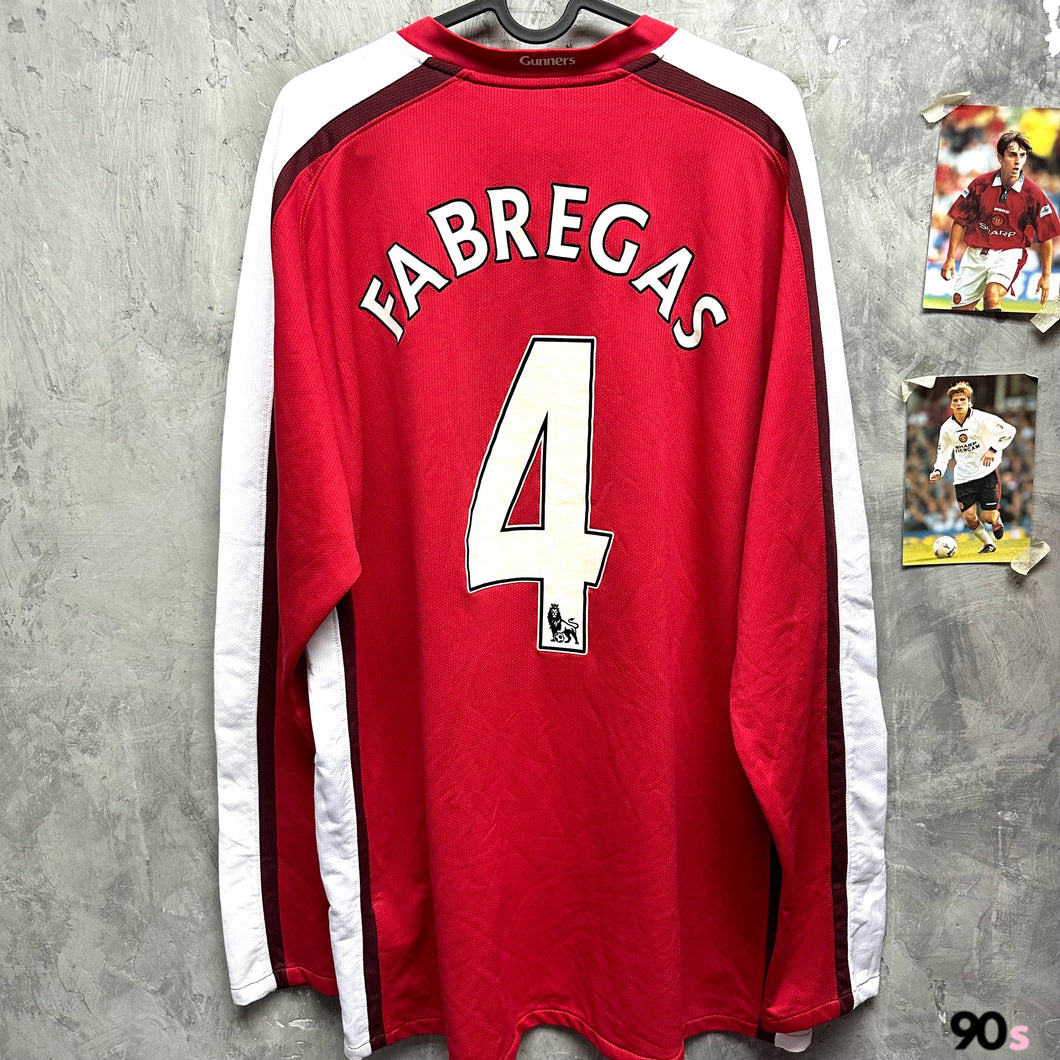 2008-10 阿仙奴｜主場長䄂｜#4 法比加斯｜85% New｜XL｜2008-10 Arsenal Home L/S #4 Fabregas ( XL )