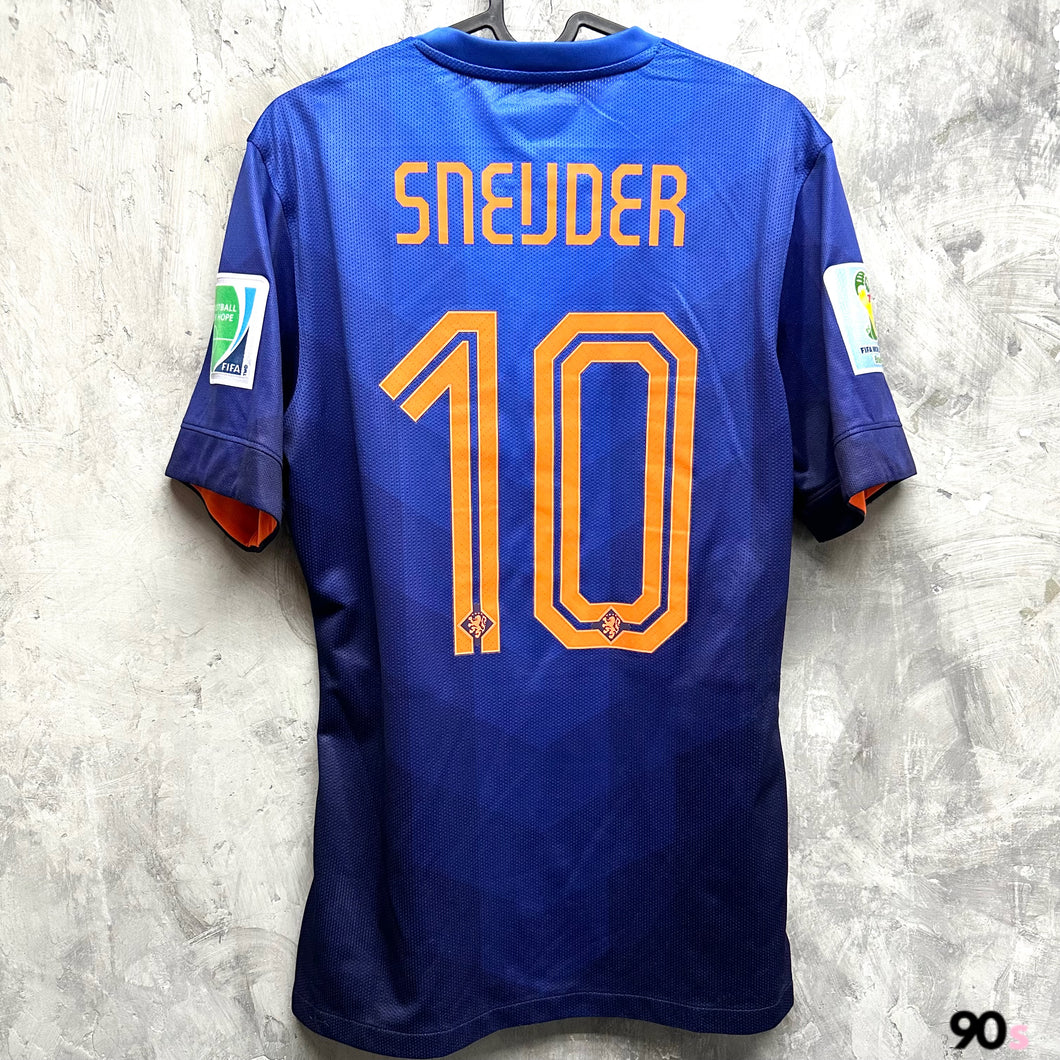 2014 荷蘭｜作客｜球員版｜#10 史尼達｜2014 世界盃 Full Set｜95% New｜M｜2014 Holland Away #10 Sneijder Authentic World Cup 2014 Set ( M )