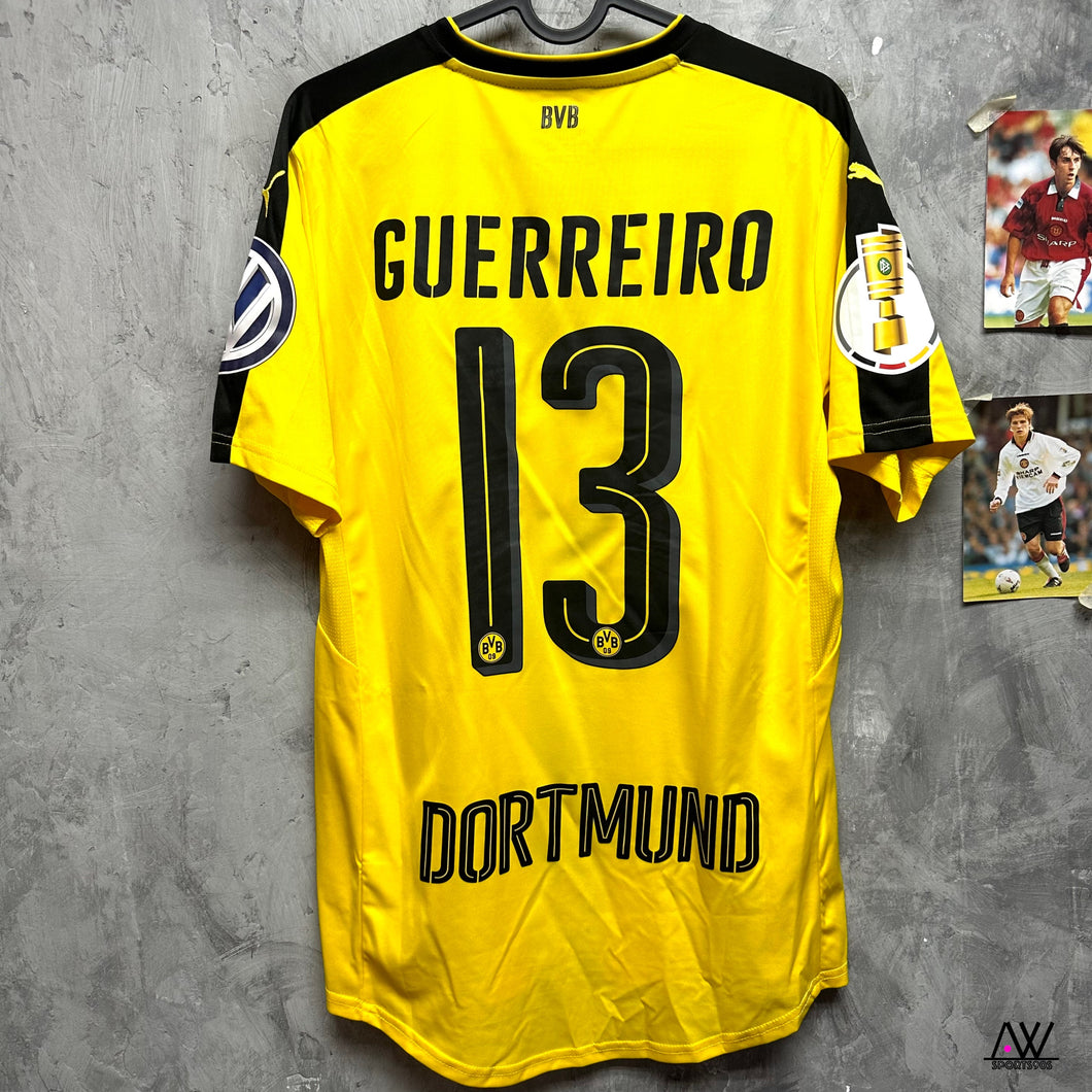 2016-17 多蒙特｜主場｜德國盃 Full Set｜#13 古里路｜95% New｜S｜2017-18 Dortmund Home #13 Guerrerio DFB-Pokal Set ( S )