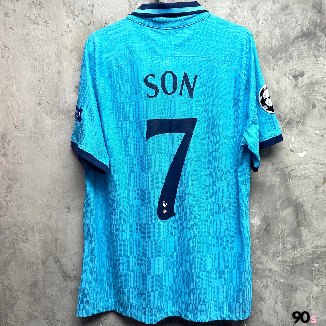 2019-20 熱刺｜第二作客｜#7 孫興慜｜歐聯 Full Set｜球員版｜90% New｜L｜2019-20 Tottenham Hotspur Third #7 Son UCL Set Authentic （ L )