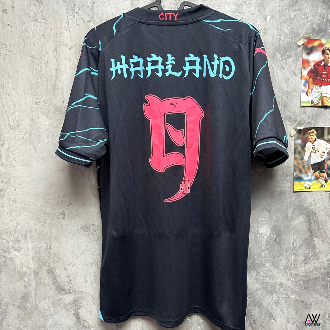 2023-24 曼城｜作客｜#9 夏蘭特｜2023 日本之旅原裝印字｜BNWT｜2023-24 Manchester City Away #9 Haaland Official Japan Pre-season Printing ( Multiple Sizes )