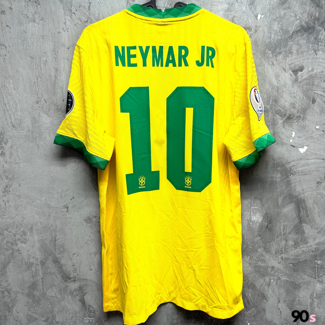 2021 巴西｜主場｜球員版｜#10 尼馬｜2021 美洲國家杯 Full Set｜90% New｜L｜2021 Brazil Home #10 Neymar JR Authentic COPA AMERICA 2021 ( L )