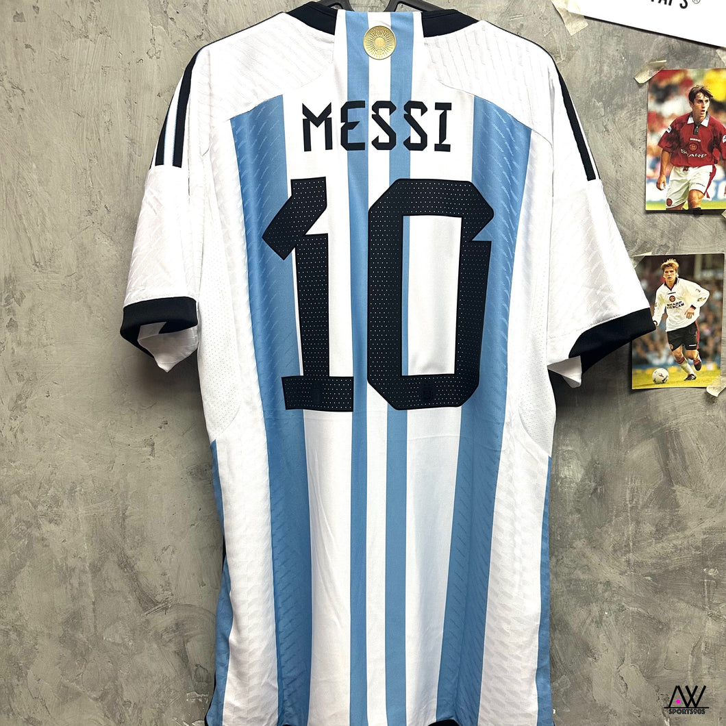 2023 阿根廷｜3星主場｜球員版｜連原裝印字｜BNWT｜2023 Argentina Home Authentic with Official Nameset ( Multiple Sizes )