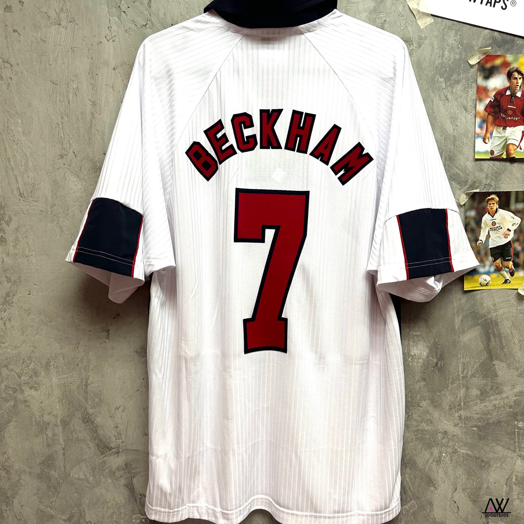 《原裝復刻》1998 英格蘭｜Scoredraw復刻主場｜#7 碧咸｜BNWT｜1998 England x Scoredraw Retro Home #7 Beckham ( Multiple Sizes )