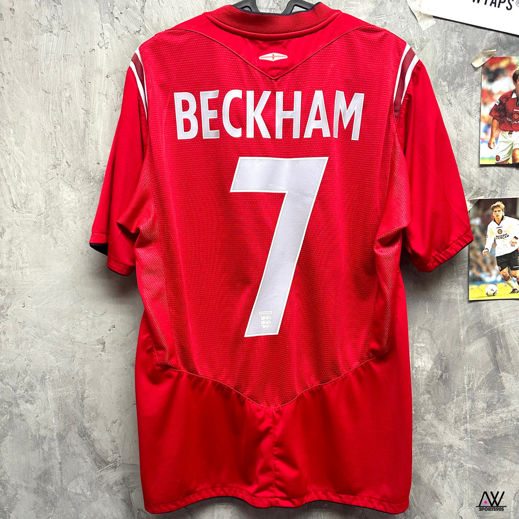 2003-04 英格蘭｜作客｜#7 碧咸｜2004歐國盃｜90% New｜S｜2003-04 England Away Euro2004 #7 Beckham (S)