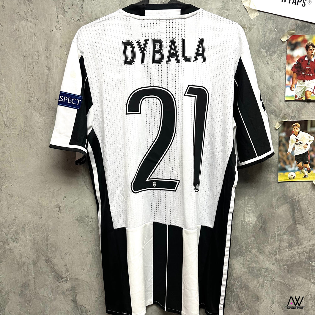 2016-17 祖雲達斯｜主場｜球員版｜#21 戴巴拿｜歐聯Set｜90% New｜M｜2016-17 Juventus Home #21 Dybala UCL Set Authentic ( M )