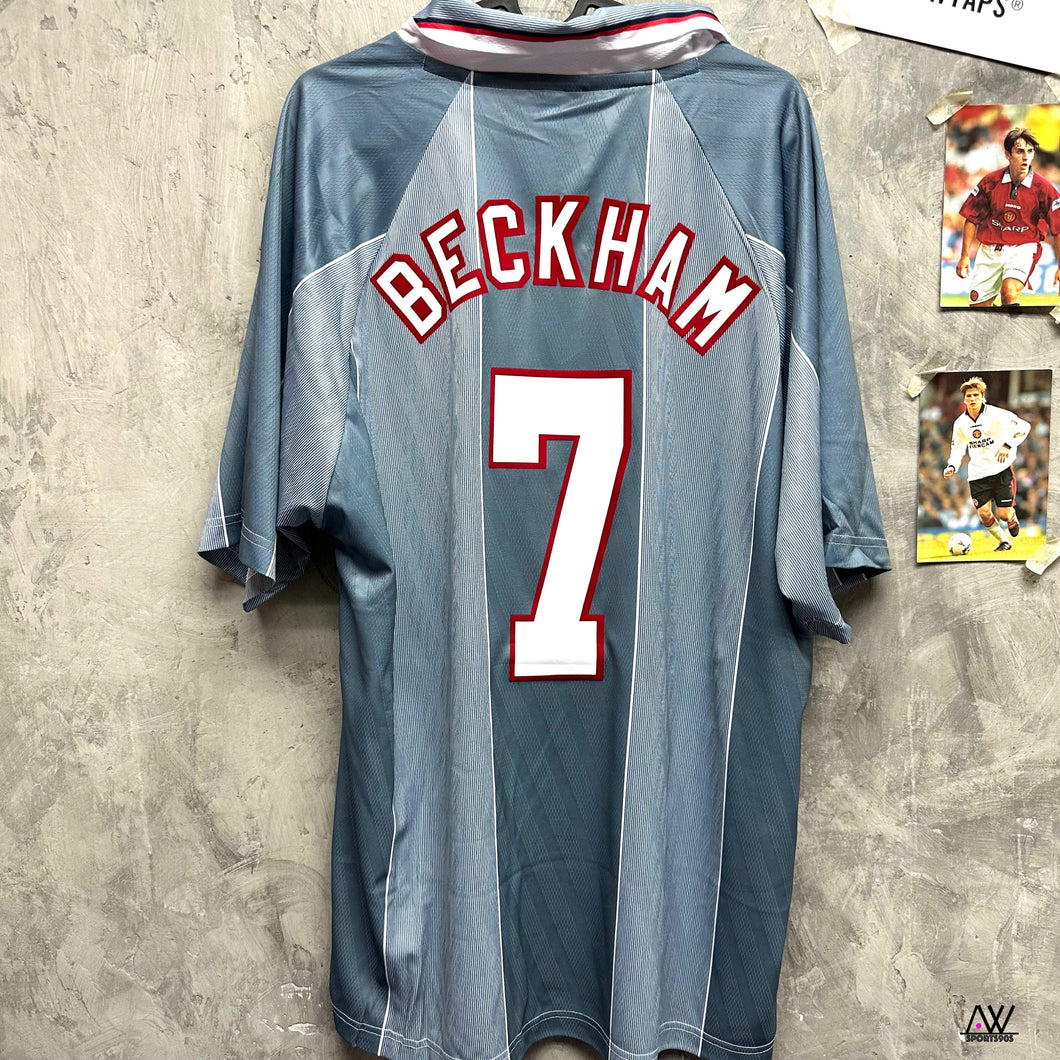 《原裝復刻》1996 英格蘭｜Scoredraw復刻作客｜#7 碧咸｜BNWT｜1996 England x Scoredraw Retro Home #7 Beckham ( Multiple Sizes )