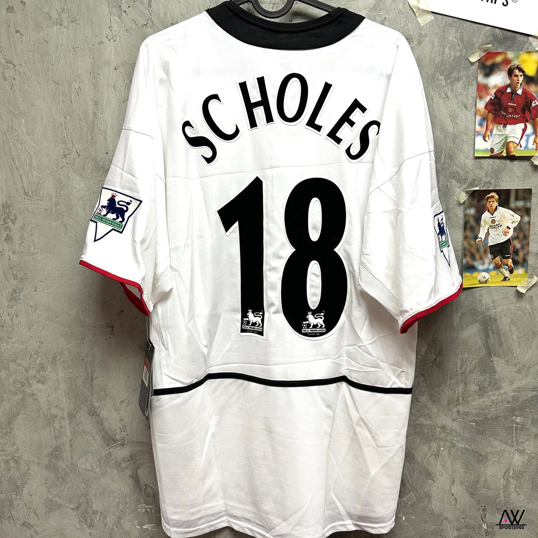 2002-03 曼聯｜作客｜#18 史高斯｜英超聯 Full Set｜BNWT｜L｜2002-03 Manchester United Away #18 Scholes EPL Set (L)