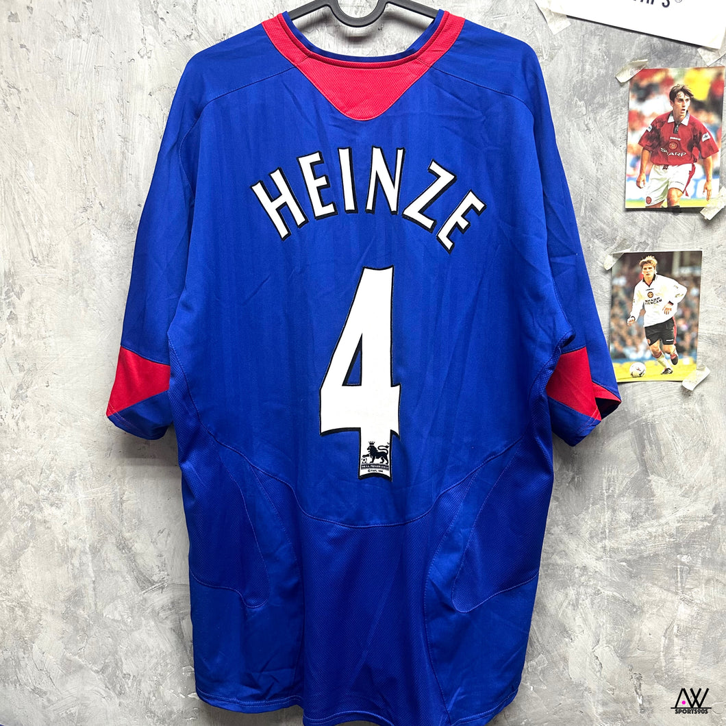 2005-06 曼聯｜作客｜#4 軒斯｜英超聯Full Set｜90% New｜XL｜2005-06 Manchester United Away #4 Heinze EPL Set (XL)