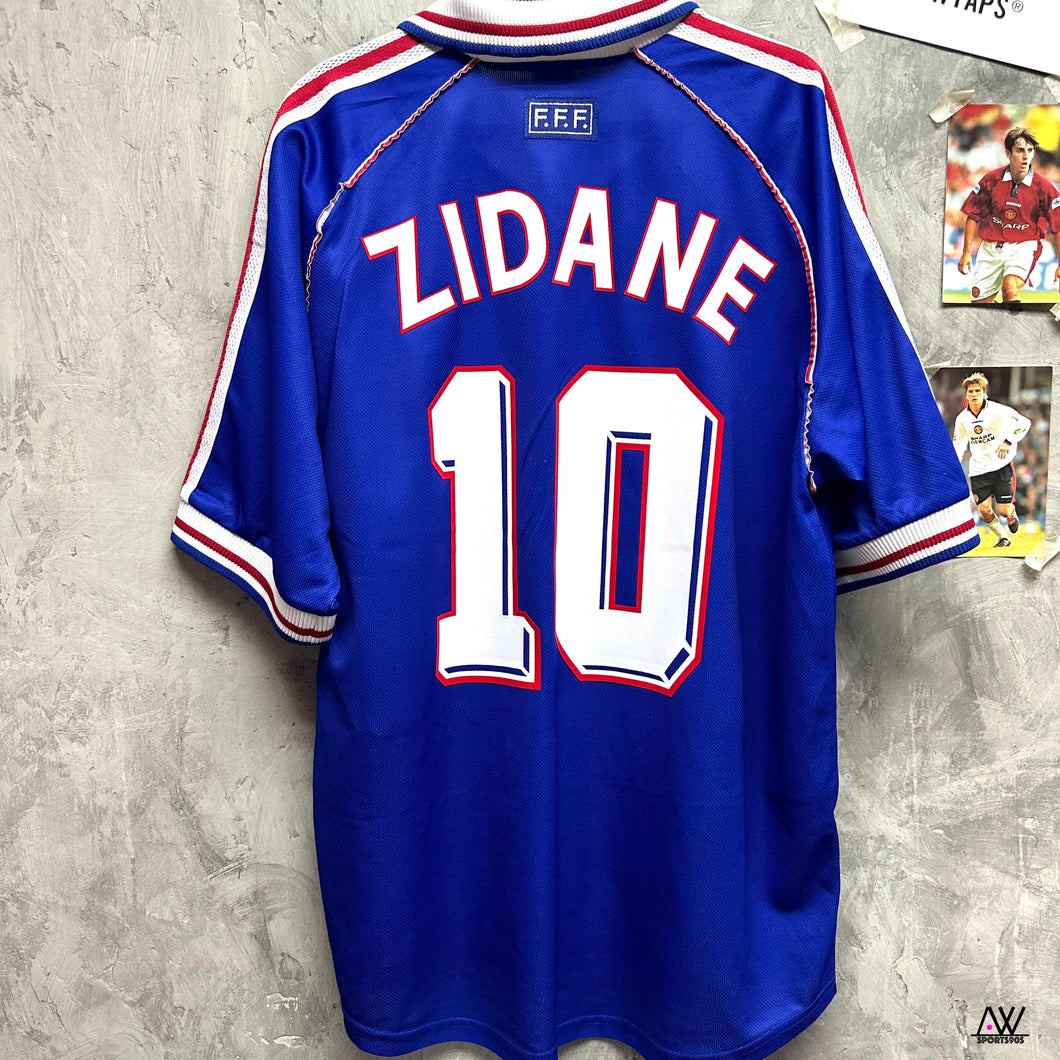 1998 法國｜主場｜1998世界盃｜#10 施丹｜95% New｜L｜1998-99 France Home #10 Zidane (L)