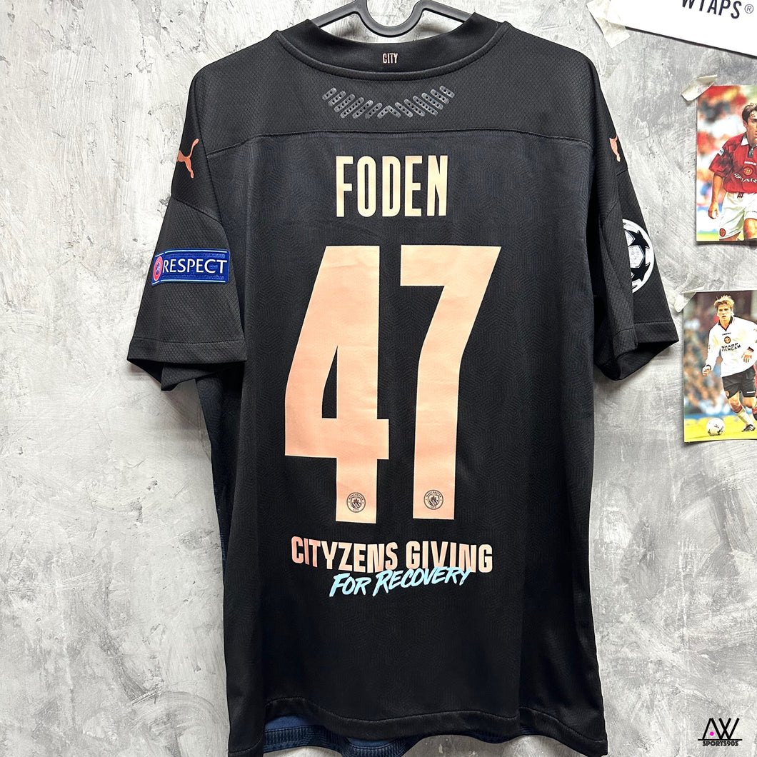 2020-21 曼城｜作客｜球員版｜#47 霍頓｜歐聯 Full Set｜BNWT｜M｜2020-21 Manchester City #47 Foden Player Version UCL Full Set (M)