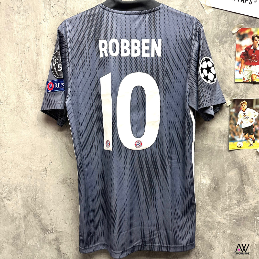 2019-19 拜仁慕尼黑｜作客｜#10 洛賓｜歐聯 Full Set｜90% New｜S｜2018-19 Bayern Munich Away #10 Robben UCL Full Set (S)