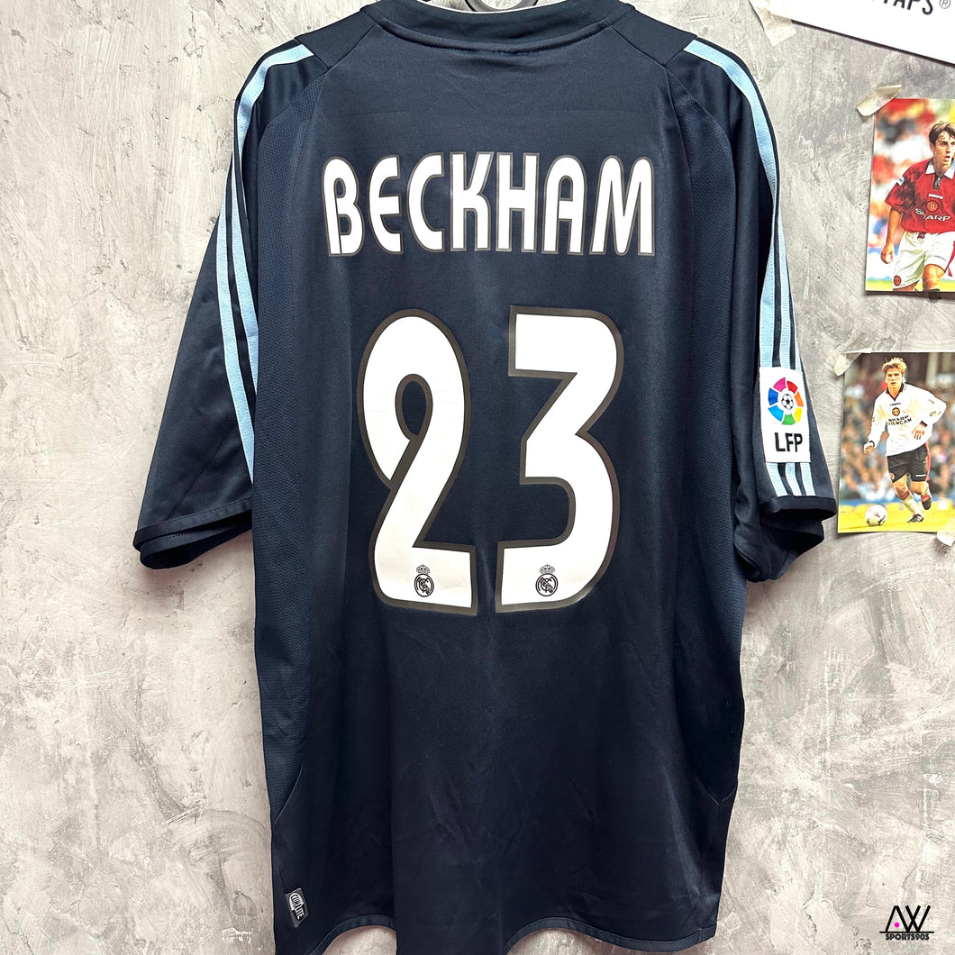 2003-04 皇家馬德里｜作客｜#23 碧咸｜西甲 Full Set｜90% New｜L｜2003-04 Real Madrid Away #23 Beckham La Liga Set ( L )