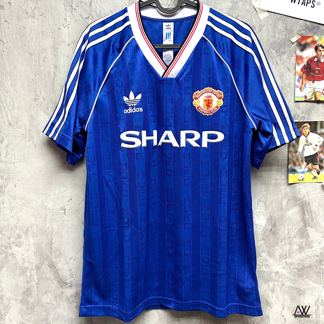 《原裝復刻》  1988-90 曼聯｜原裝復刻第二作客｜1988-90 Manchester United Official Retro Third ( Multiple Sizes )