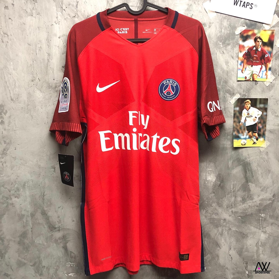 2016-17 巴黎聖日耳門｜作客｜球員版｜法甲章｜BNWT｜L｜2016-17 PSG Away with Ligue 1 badge Player Version (L)