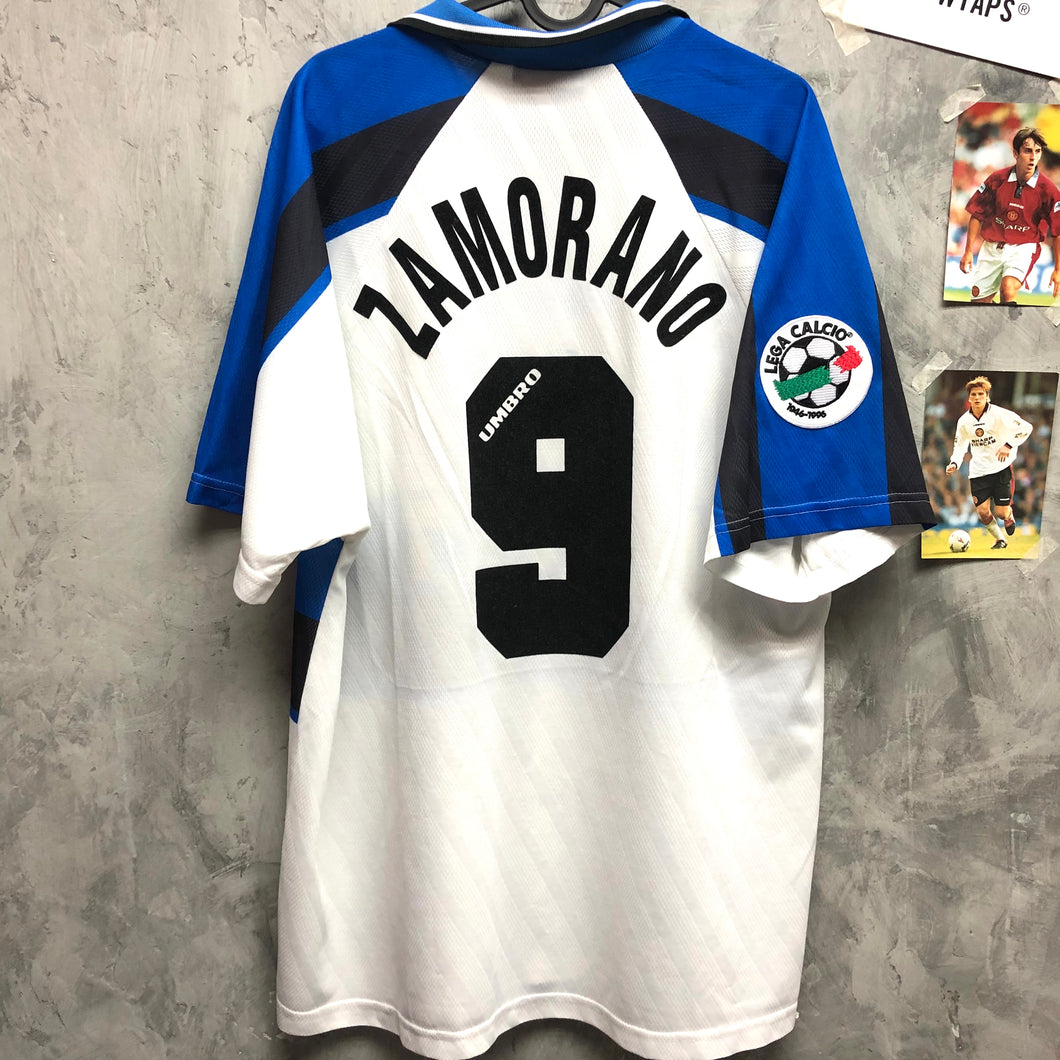 1996-97 國際米蘭｜作客｜#9 森莫蘭奴｜90% New｜XL｜1996-97 Inter Away #9 Zamorano (XL)