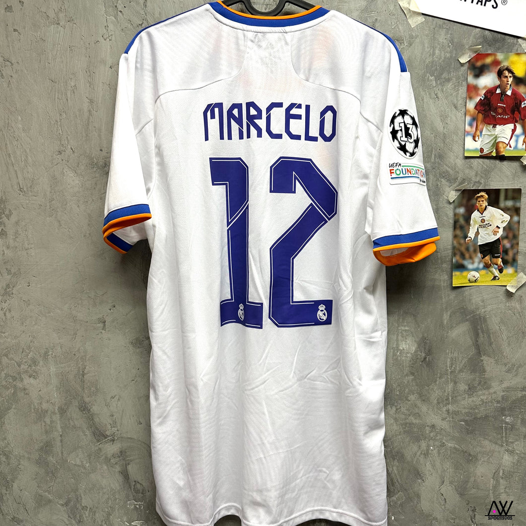 2021-22 皇家馬德里｜主場｜#12 馬些路｜歐聯决賽Full Set｜BNWT｜L｜2021-22 Real Madrid Home #12 Marcelo UCL Full Set (L)