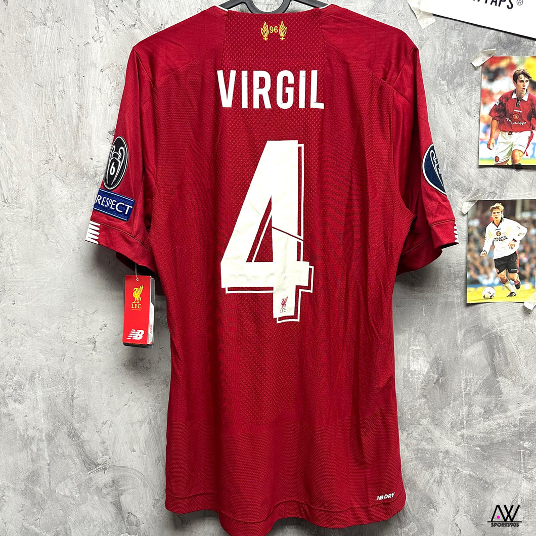 2019-20 利物浦｜主場｜球員版｜#4 雲迪克｜BNWT｜歐聯Set｜M｜2019-20 Liverpool Home Elite Player Version UCL Set #4 Virgil (M)