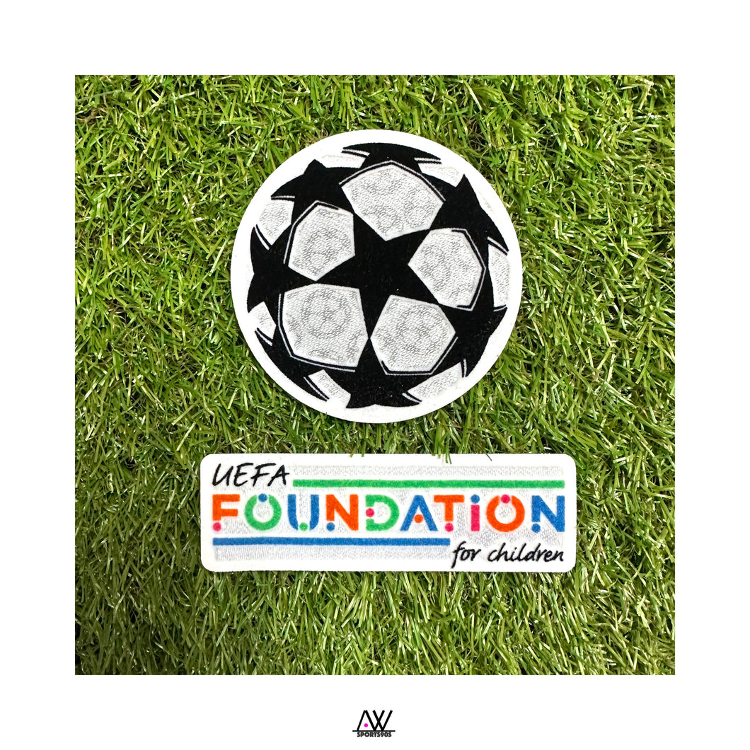 《Official Printing & Patches》 歐聯章+ UEFA Foundation 章｜ UCL Badge + UEFA Foundation Patch Set